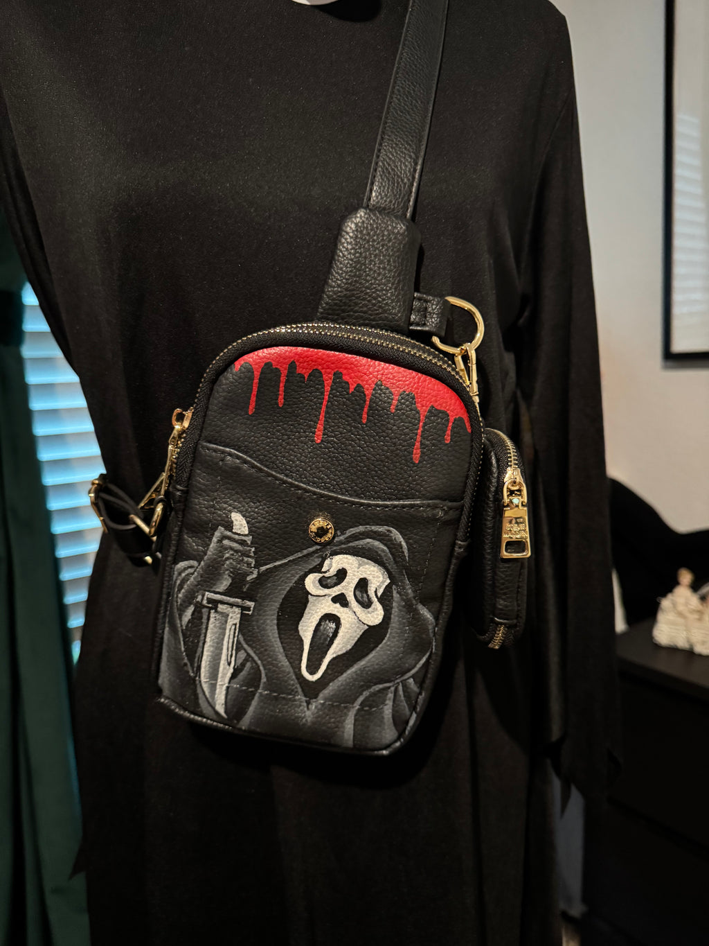 Ghostface belt bag custom painted