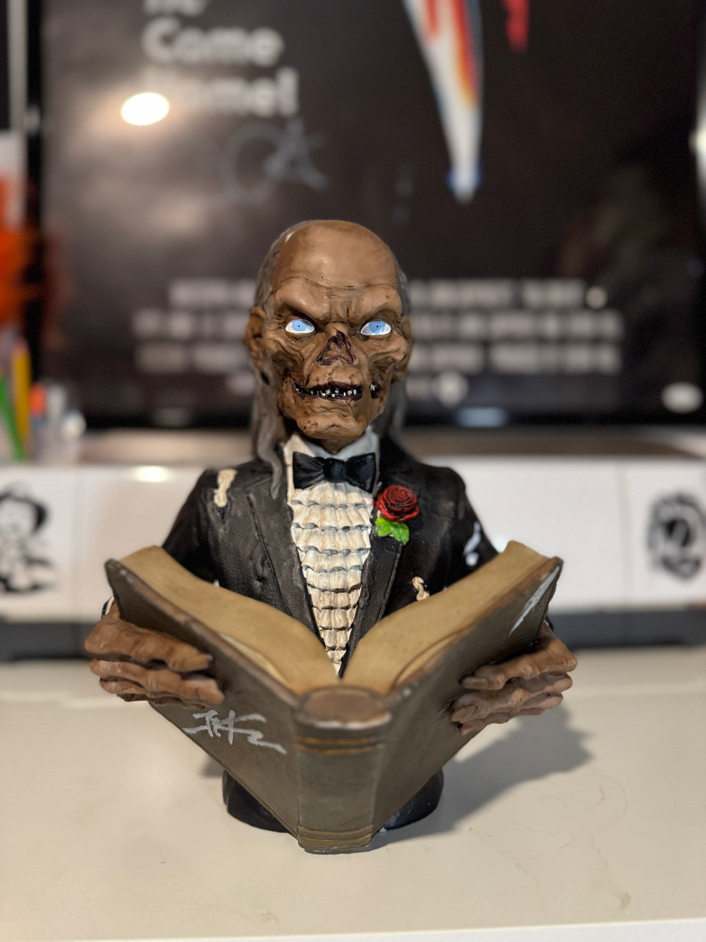 Crypt Keeper Bust Autographed by John Kassir