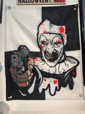 Art the clown wall flag