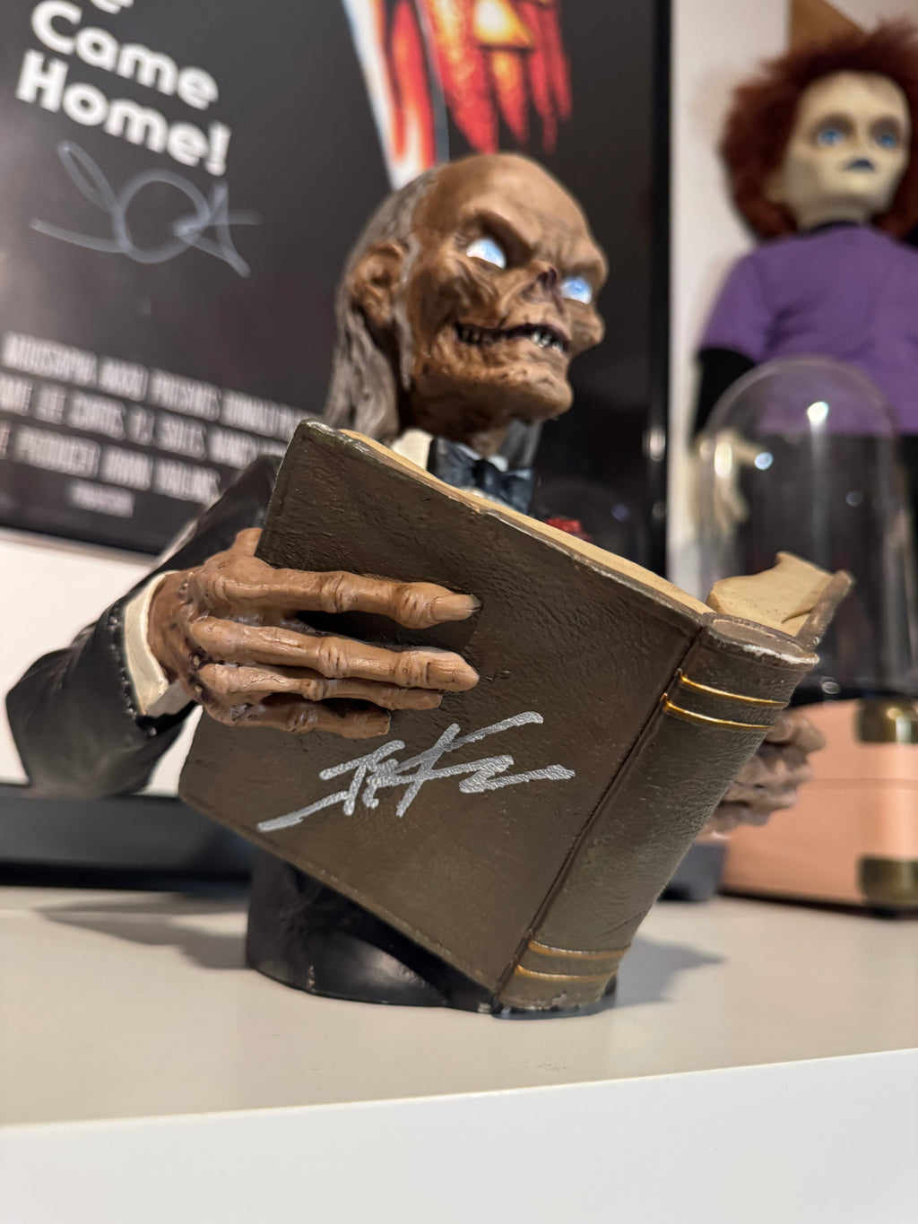 Crypt Keeper Bust Autographed by John Kassir