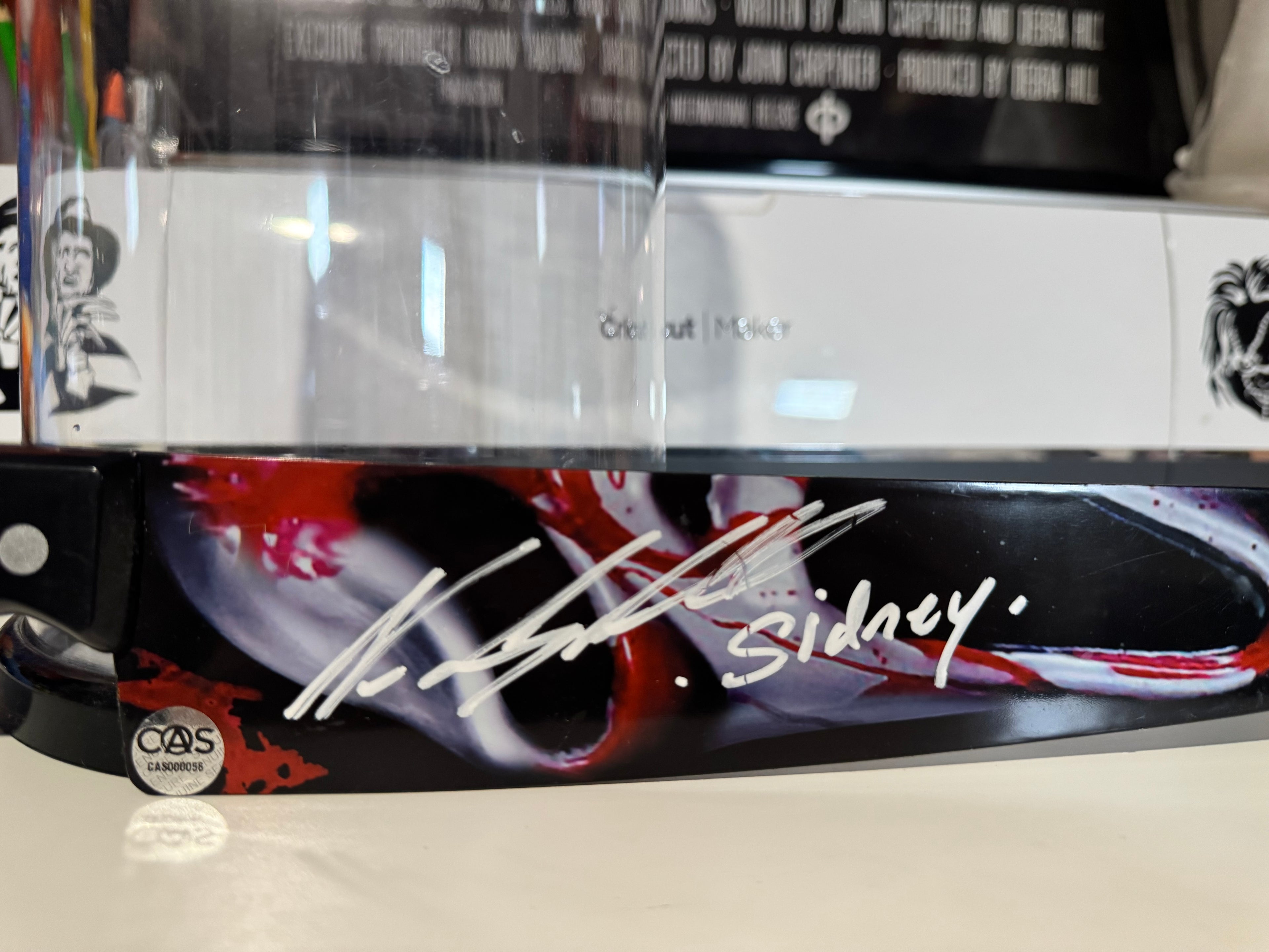Neve Campbell autographed ghostface knife