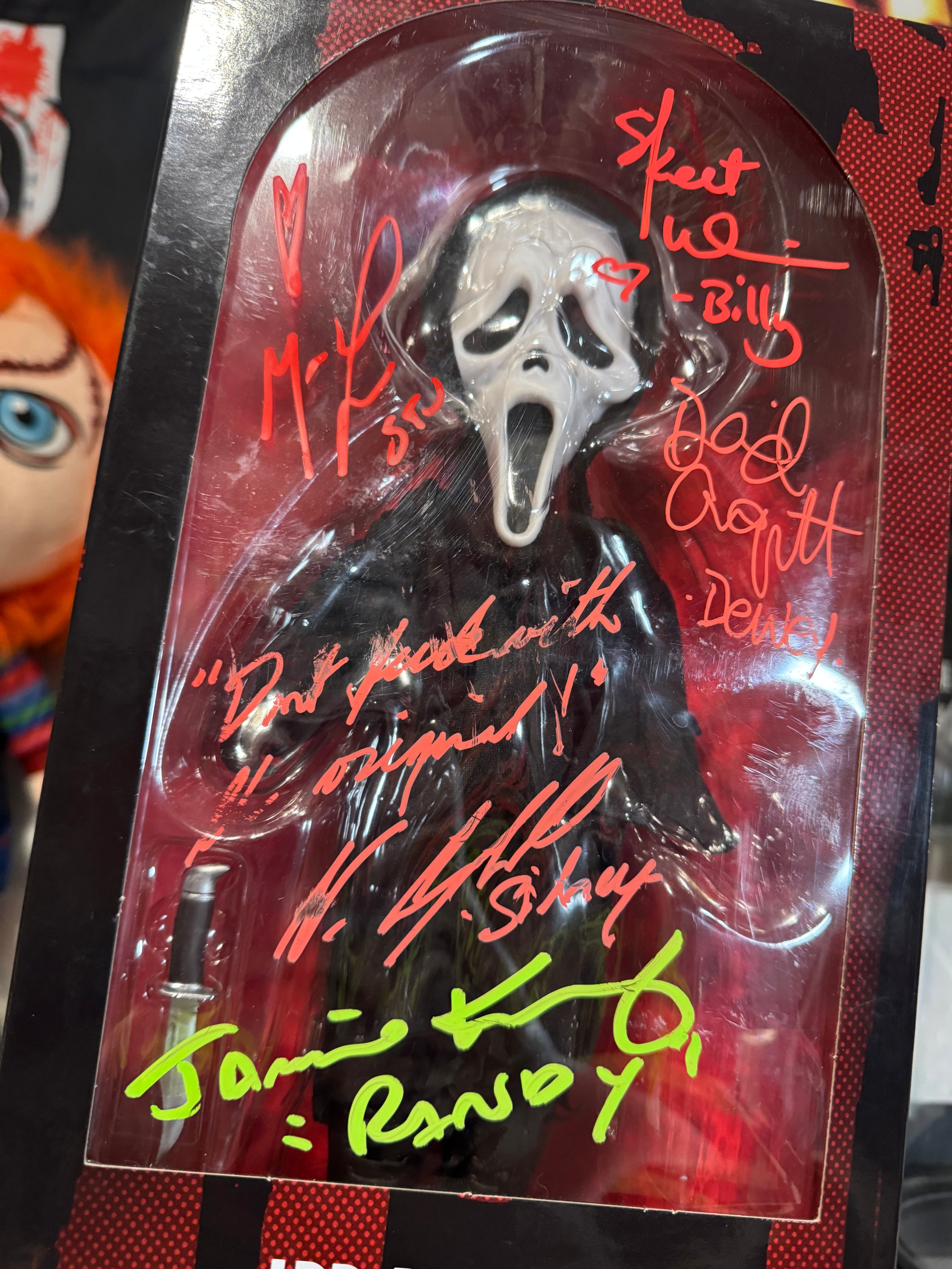 Autographed Ghostface Living Dead Doll - Scream Cast