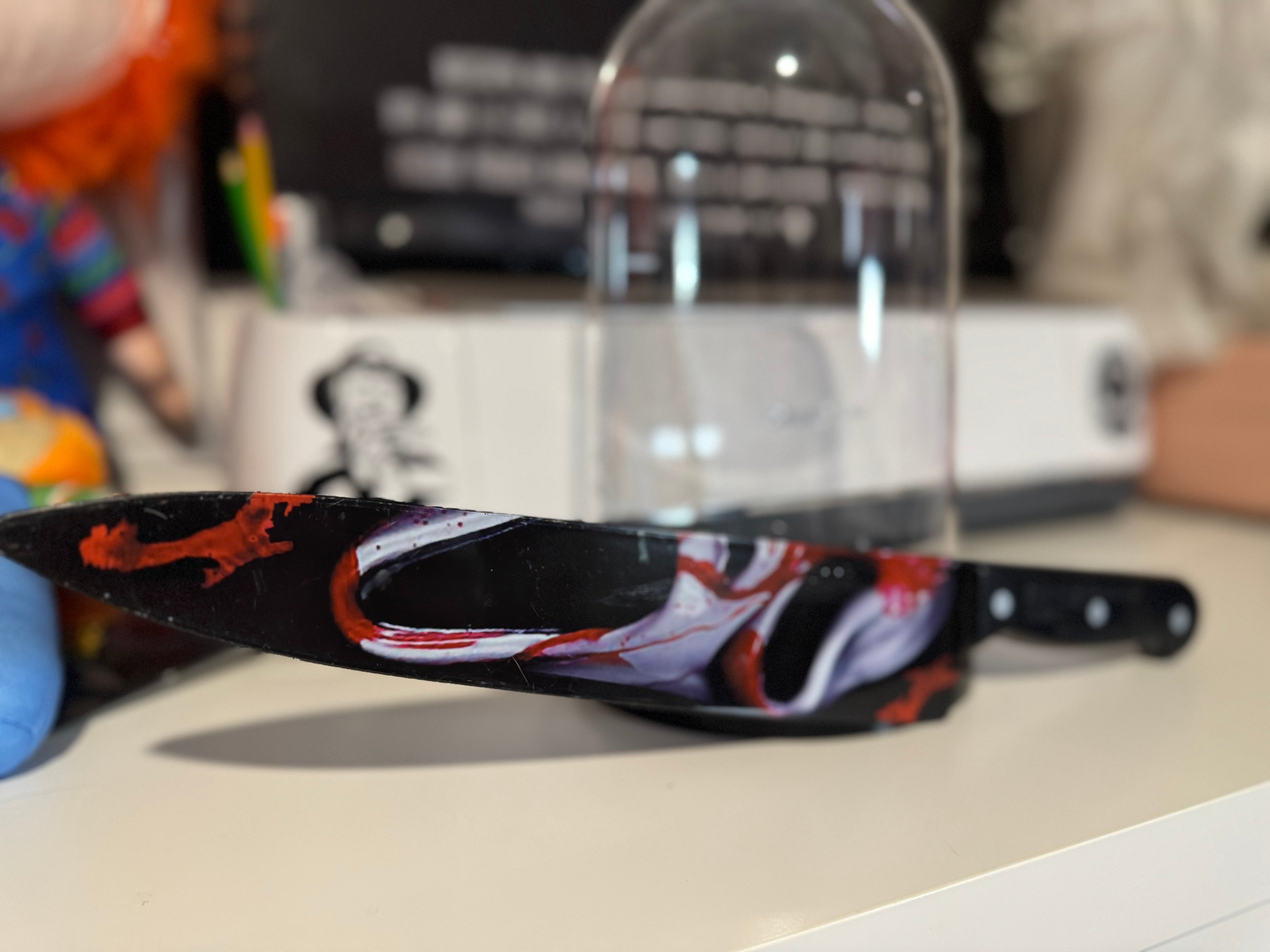 Neve Campbell autographed ghostface knife
