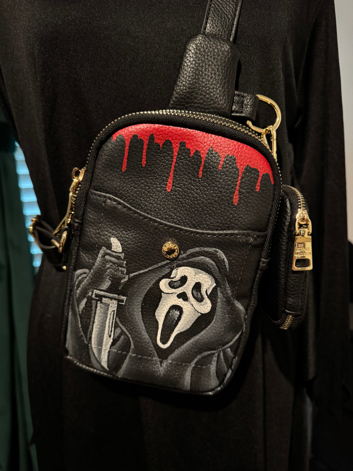 Ghostface belt bag custom painted