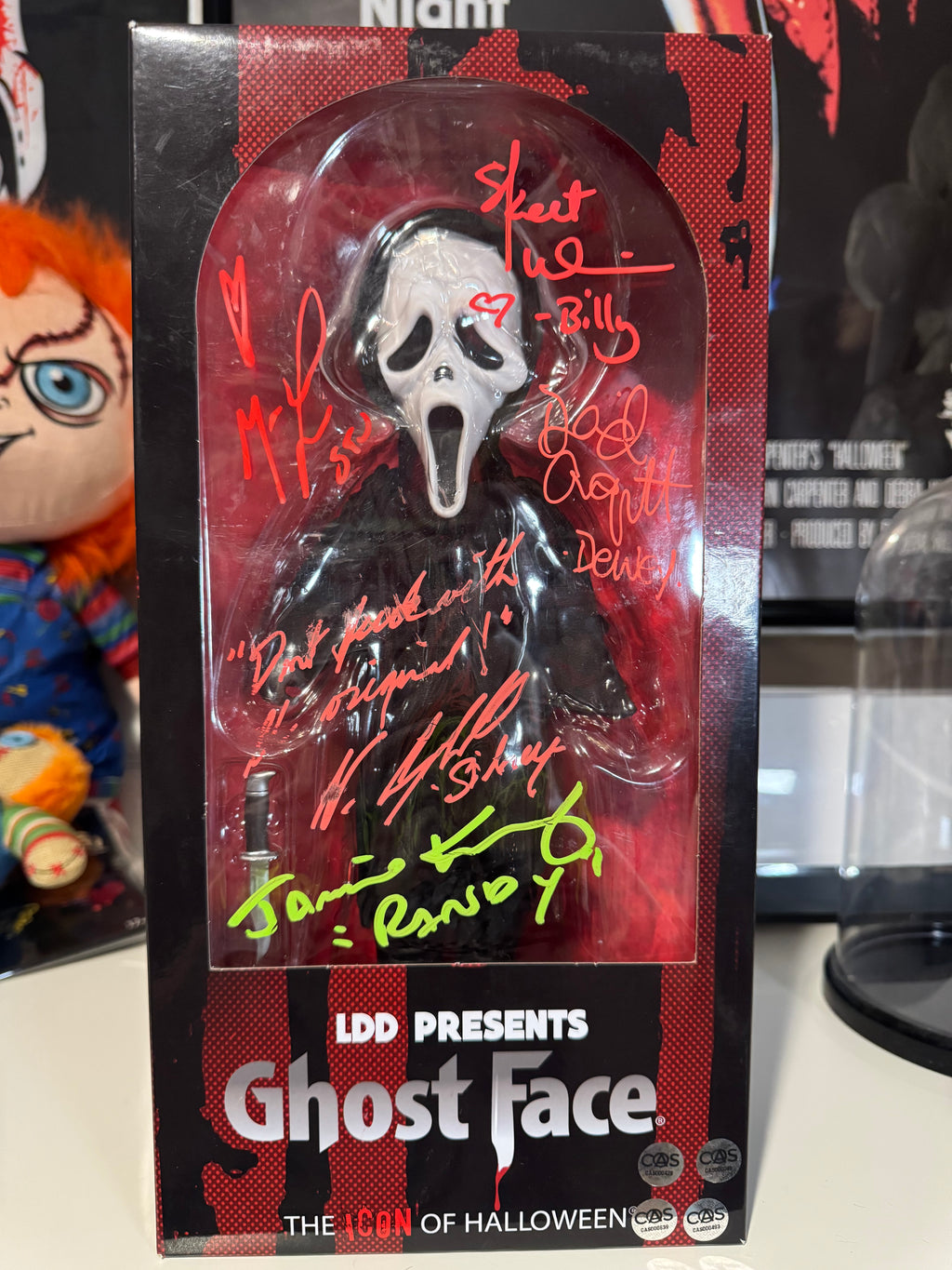 Autographed Ghostface Living Dead Doll - Scream Cast