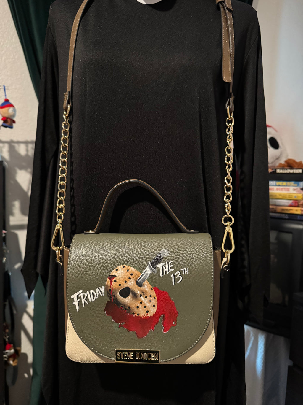 Friday the 13th hand painted crossbody