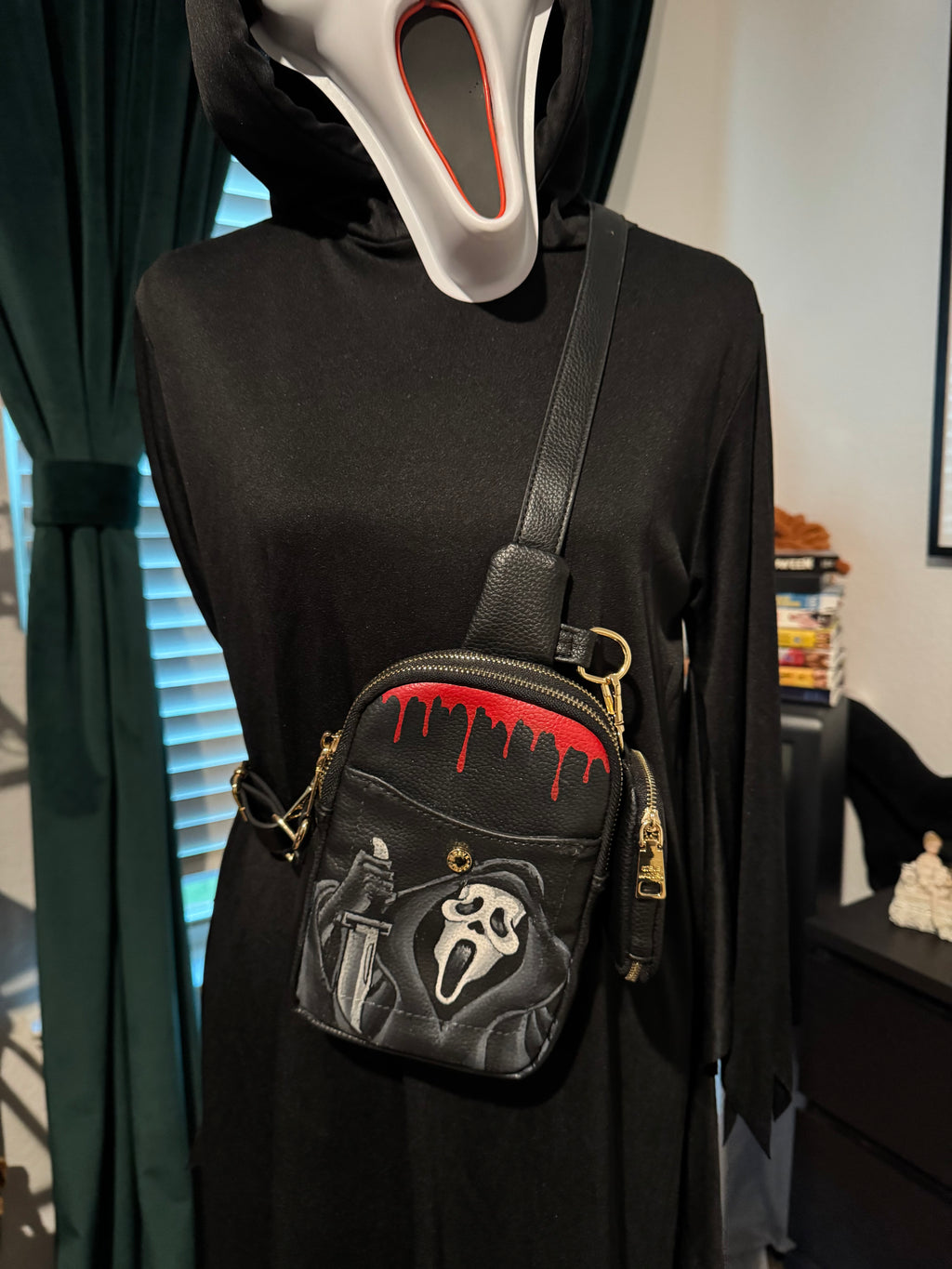 Ghostface belt bag custom painted