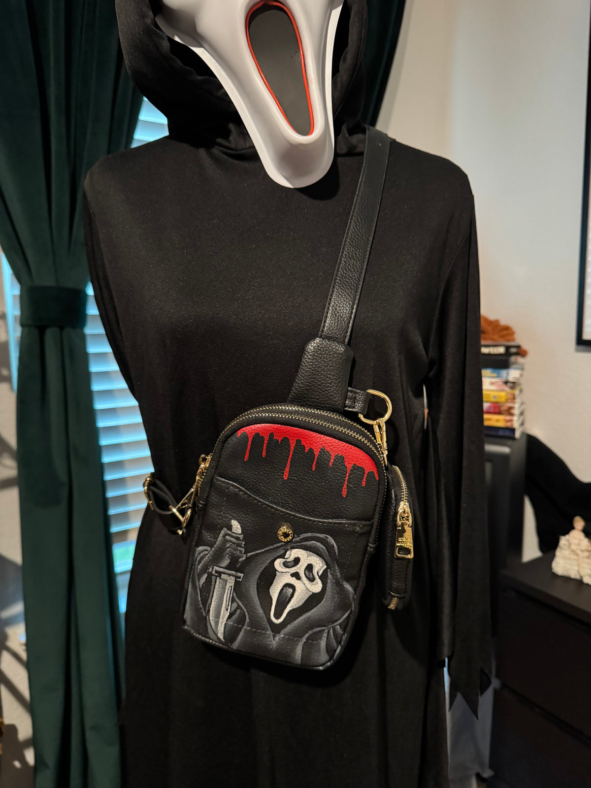 Ghostface belt bag custom painted