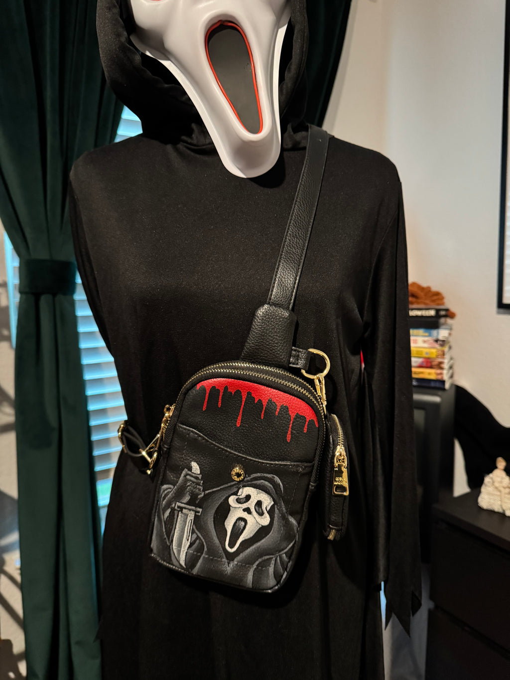Ghostface belt bag custom painted